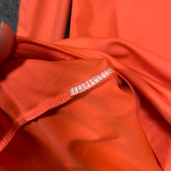 Under Armour Womens Large Neon Orange Quarter Zip Long Sleeve Loose Fit Pullover - Picture 6 of 7